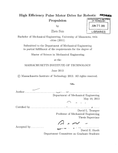 High  Efficiency  Pulse  Motor  Drive ... Propulsion ARCHNEs Zhen  Sun