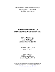 THE NETWORK ORIGINS OF LARGE ECONOMIC DOWNTURNS  Working Paper 13-16