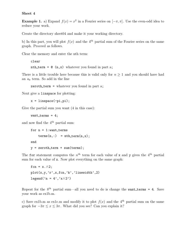 Sheet 4 A Expand F X X Example 1