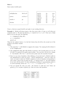 Sheet 1 Some syntax trouble spots: multiplication for