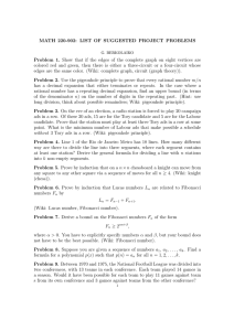 MATH 220-902: LIST OF SUGGESTED PROJECT PROBLEMS