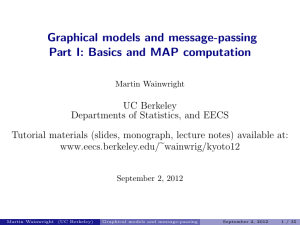 Graphical models and message-passing Part I: Basics and MAP computation