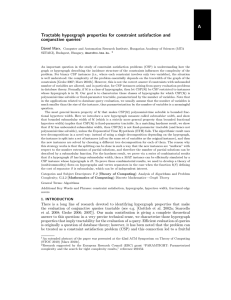 A Tractable hypergraph properties for constraint satisfaction and conjunctive queries D´