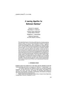 A  Learning Algorithm  for Boltzmann Machines* 9,