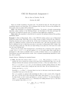 CSE 531 Homework Assignment 4 October 20, 2007