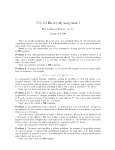 CSE 531 Homework Assignment 6 December 6, 2007