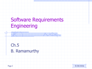 Software Requirements Engineering Ch.5 B. Ramamurthy