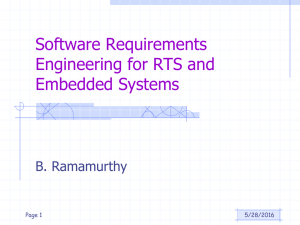 Software Requirements Engineering for RTS and Embedded Systems B. Ramamurthy