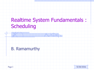 Realtime System Fundamentals : Scheduling B. Ramamurthy 5/28/2016