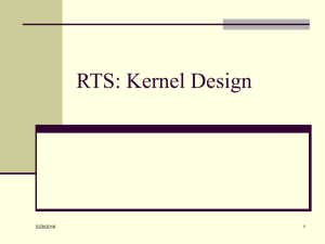 RTS: Kernel Design 1 5/28/2016