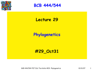 BCB 444/544 Phylogenetics Lecture 29 #29_Oct31