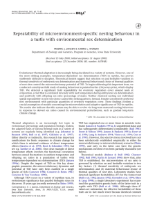 Repeatability of microenvironment-specific nesting behaviour in