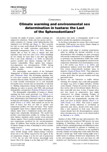 Climate warming and environmental sex determination in tuatara: the Last Commentary