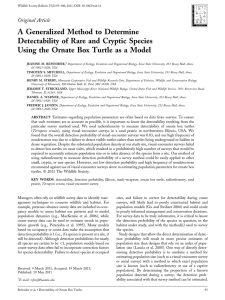 A Generalized Method to Determine Detectability of Rare and Cryptic Species