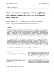 Extreme developmental temperatures result in morphological Chrysemys picta change perspective ORIGINAL ARTICLE