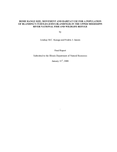 HOME RANGE SIZE, MOVEMENT AND HABITAT USE FOR A POPULATION