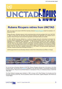 Rubens Ricupero retires from UNCTAD