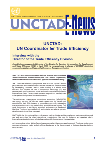 UNCTAD: UN Coordinator for Trade Efficiency Interview with the