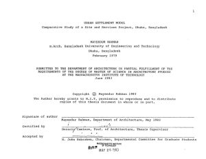 1 B.Arch.  Bangladesh  University  of  Engineering ... Dhaka,  Bangladesh 1979