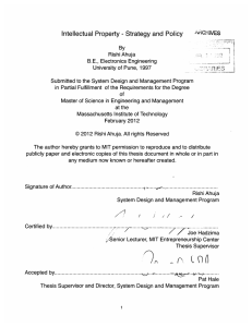 Intellectual  Property  - Strategy  and  Policy ACIVES By