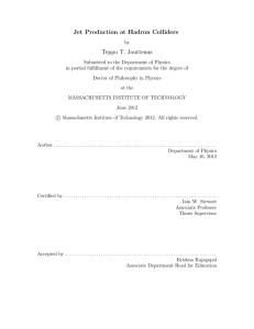 Jet Production at Hadron Colliders Teppo T. Jouttenus