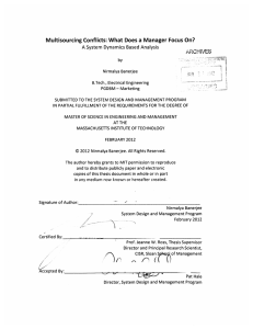 Multisourcing Conflicts: What  Does  a Manager  Focus ... ARCHNVES A m~ThI