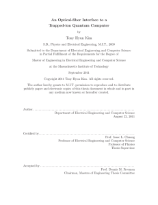 An Optical-fiber Interface to a Trapped-ion Quantum Computer Tony Hyun Kim