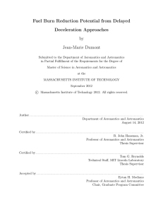 Fuel Burn Reduction Potential from Delayed Deceleration Approaches by Jean-Marie Dumont