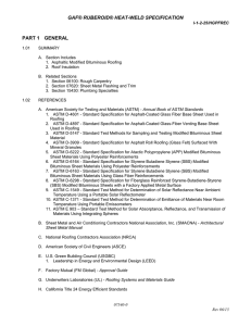 GAF® RUBEROID® HEAT-WELD SPECIFICATION PART 1  GENERAL