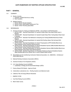 GAF® RUBEROID® HOT MOPPED APPLIED SPECIFICATION PART 1  GENERAL