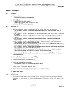 GAF® RUBEROID® HOT MOPPED APPLIED SPECIFICATION PART 1  GENERAL