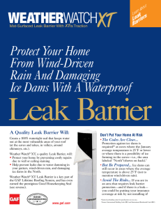 Leak Barrier  XT WEATHER
