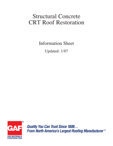 Structural Concrete CRT Roof Restoration Information Sheet Updated: 1/07