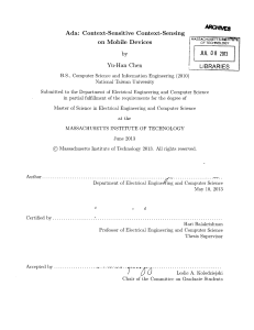 JUL 8 2013 0 Ada:  Context-Sensitive  Context-Sensing