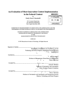 An  Evaluation of Short Innovation Contest Implementation ARCHNES