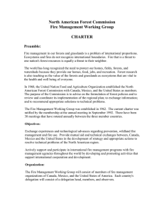 North American Forest Commission Fire Management Working Group  CHARTER