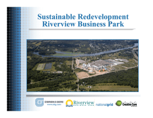 Sustainable Redevelopment Riverview Business Park Riverview Business P k