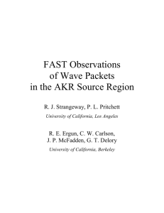 FAST Observations of Wave Packets in the AKR Source Region