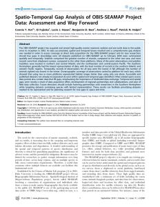 Spatio-Temporal Gap Analysis of OBIS-SEAMAP Project Data: Assessment and Way Forward *