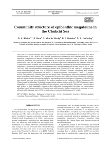 Community structure of epibenthic megafauna in the Chukchi Sea *, K. Iken