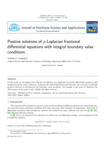 Positive solutions of p-Laplacian fractional differential equations with integral boundary value conditions