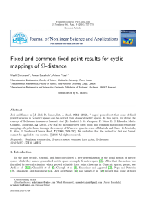 Fixed and common fixed point results for cyclic mappings of Ω-distance