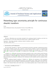 Heisenberg type uncertainty principle for continuous shearlet transform Yu Su