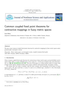 Common coupled fixed point theorems for Dorel Mihet¸