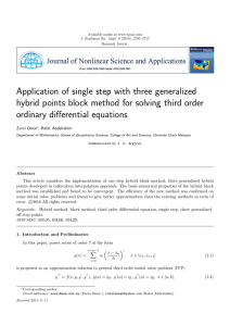 Application of single step with three generalized ordinary differential equations
