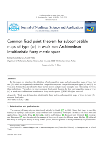 Common fixed point theorem for subcompatible intuitionistic fuzzy metric space