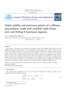 Global stability and stationary pattern of a diffusive