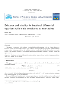 Existence and viability for fractional differential Qixiang Dong