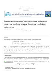 Positive solutions for Caputo fractional differential equations involving integral boundary conditions