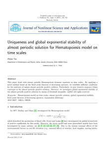 Uniqueness and global exponential stability of time scales